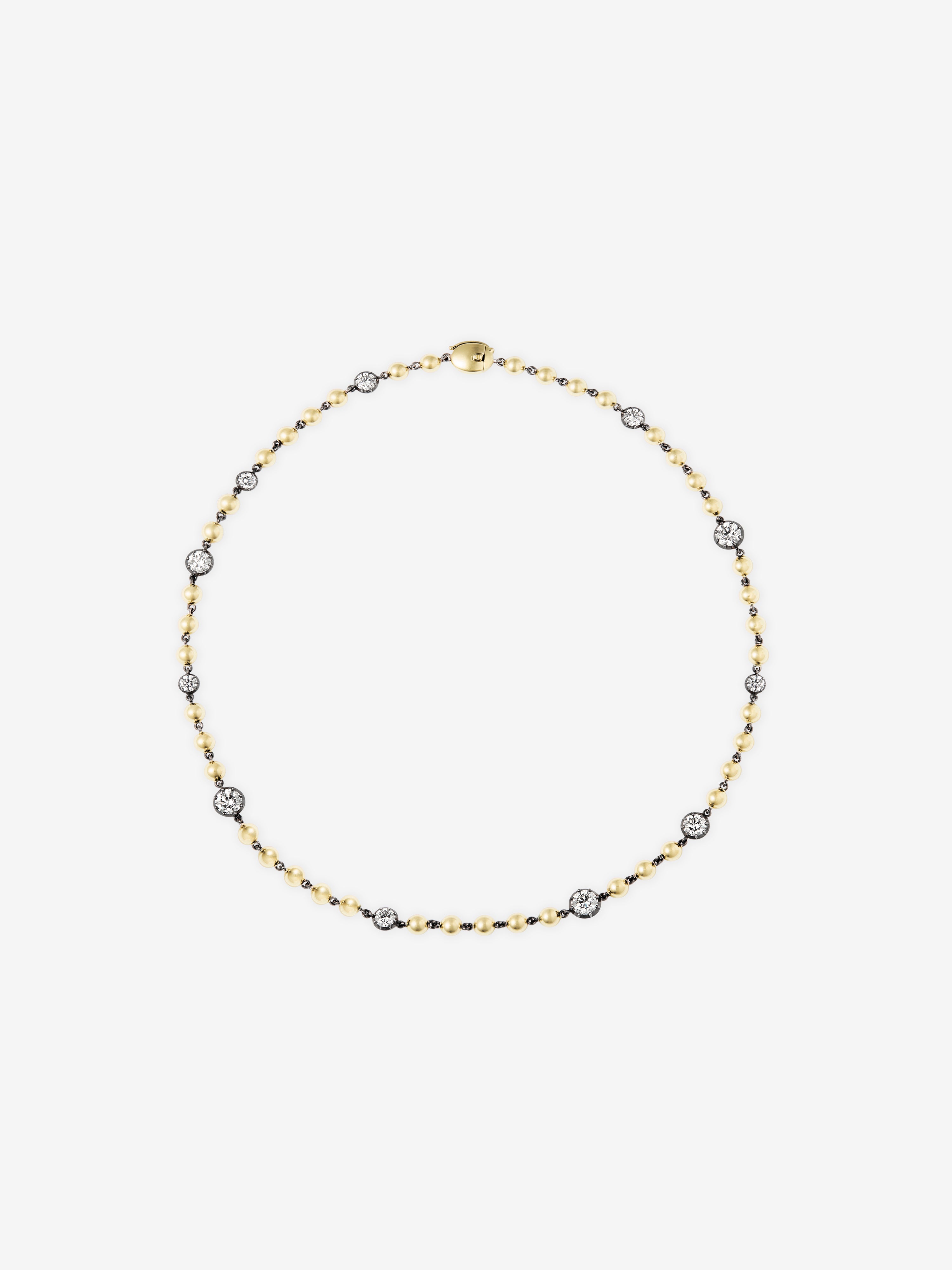 Jessica Chain Ball n Chain Yellow Gold Multi Diamond 16