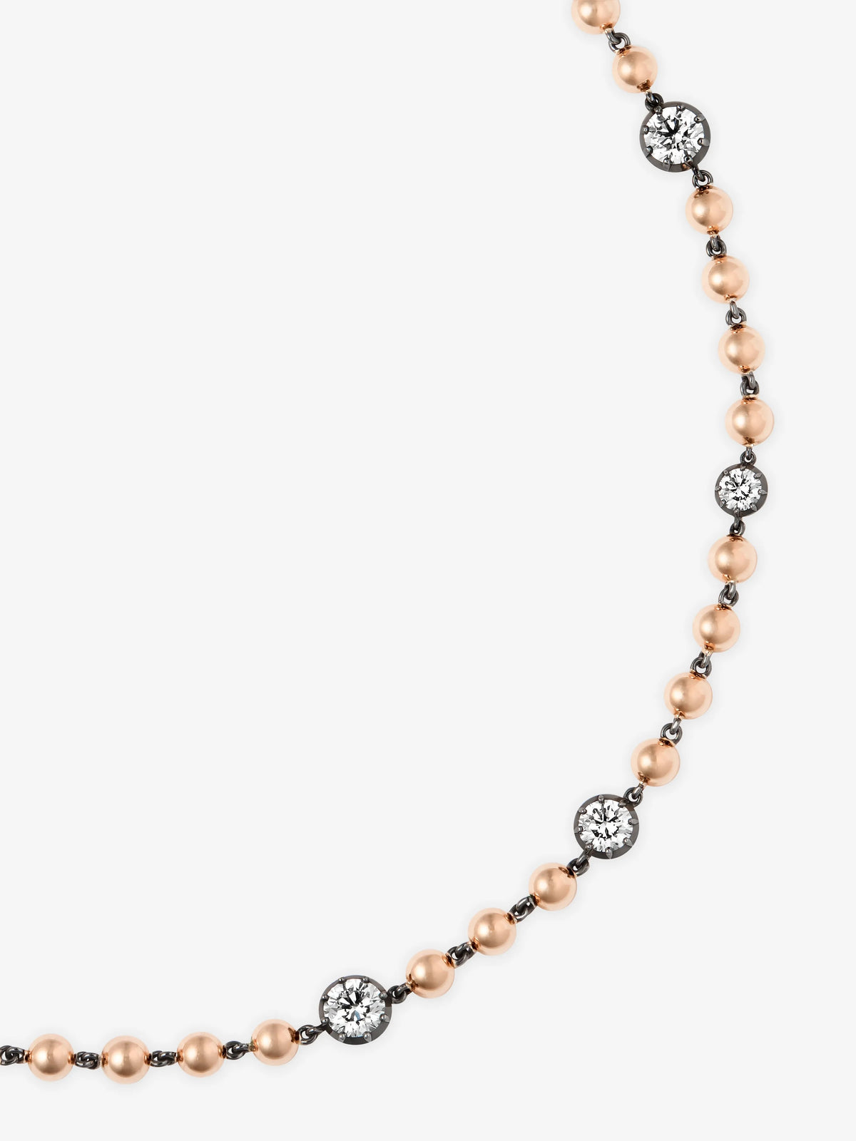 Jessica Chain Ball n Chain Rose Gold Multi Diamond 16