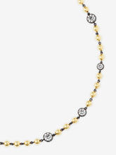 Ball n Chain Yellow Gold Multi Diamond 16" Necklace