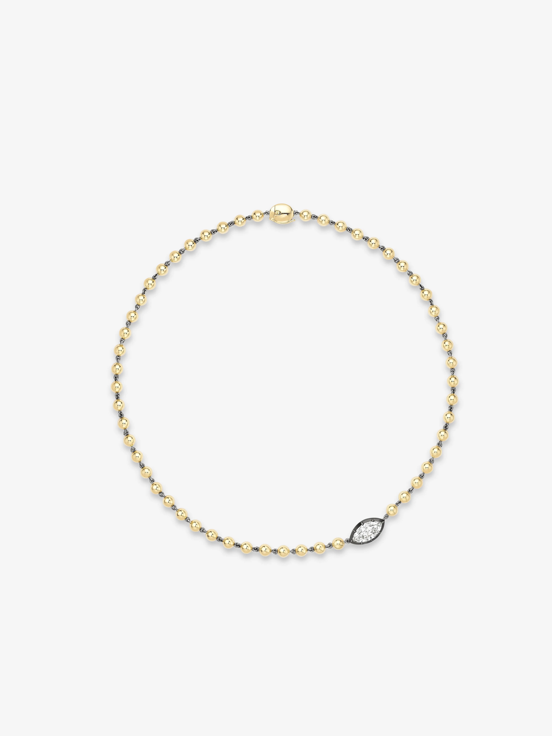 Ball n Chain East-West 1.92ct Marquise Diamond 16" Necklace  View 1