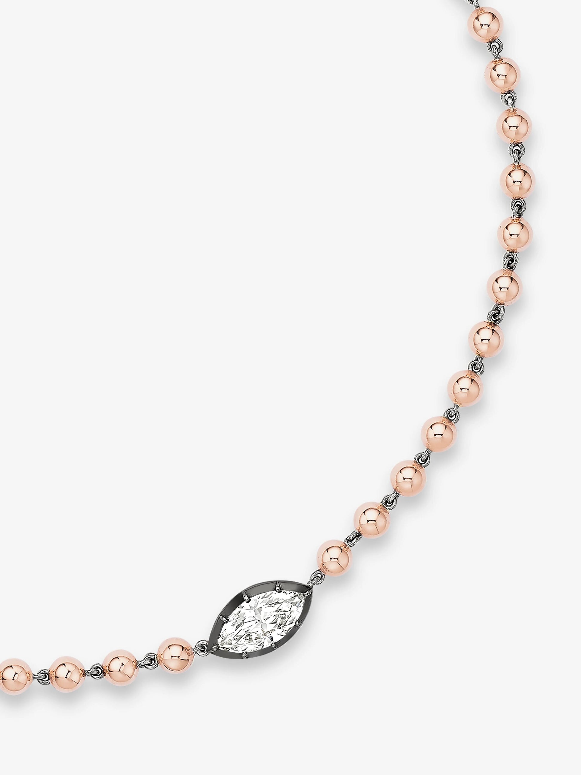 Ball n Chain East-West 1.92ct Marquise Diamond 16" Necklace View 2