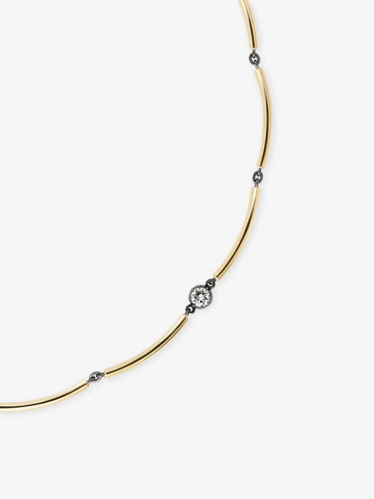 Chi Chi Yellow Gold & Diamond Necklace View 2