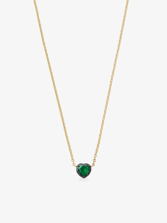 Georgian Cut-Down 0.70ct Heart-Shaped Emerald Pendant View 2