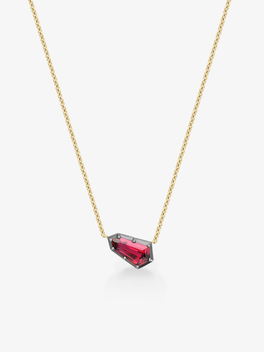 Georgian Cut-Down East-West Kite Ruby Pendant