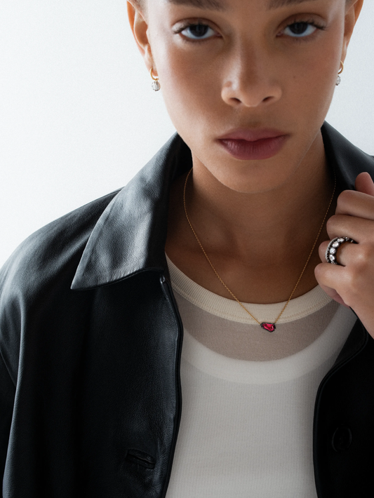 Georgian Cut-Down East-West Kite Ruby Pendant View 3