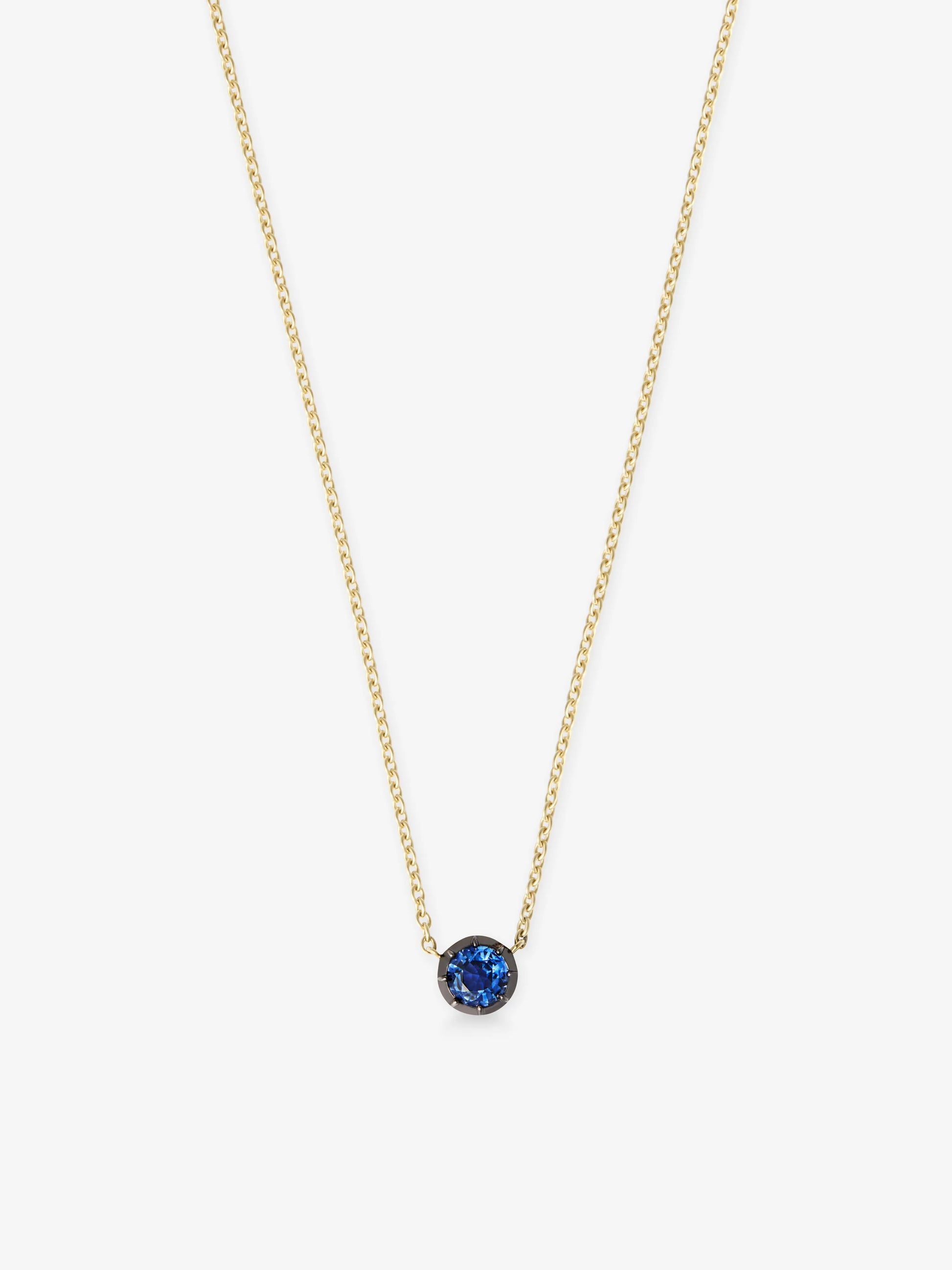 Georgian Cut-Down 0.50ct Round Sapphire Pendant View 2