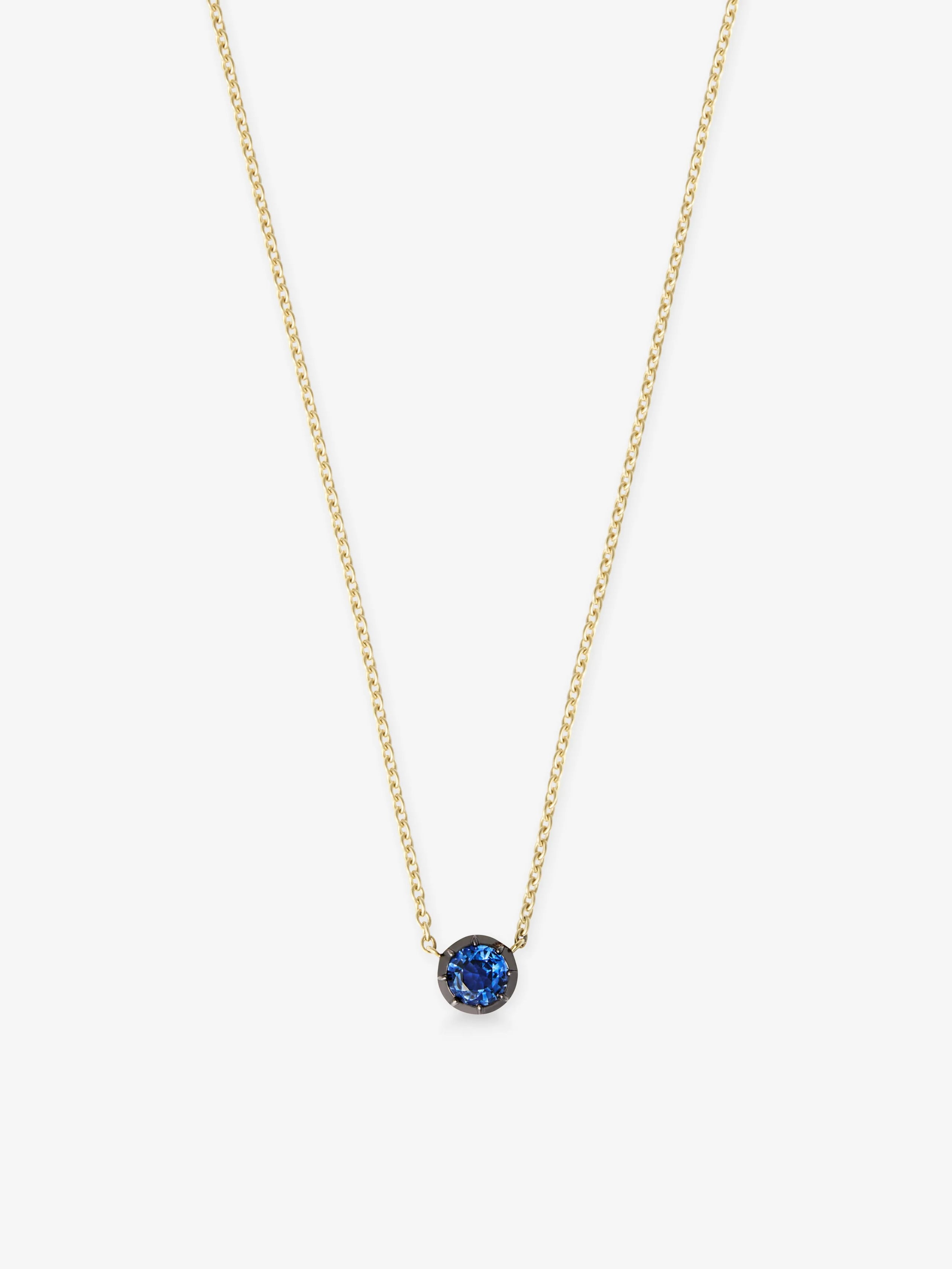 Georgian Cut-Down 0.50ct Round Sapphire Pendant View 2
