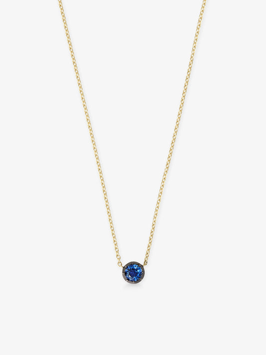 Georgian Cut-Down 0.50ct Round Sapphire Pendant View 2