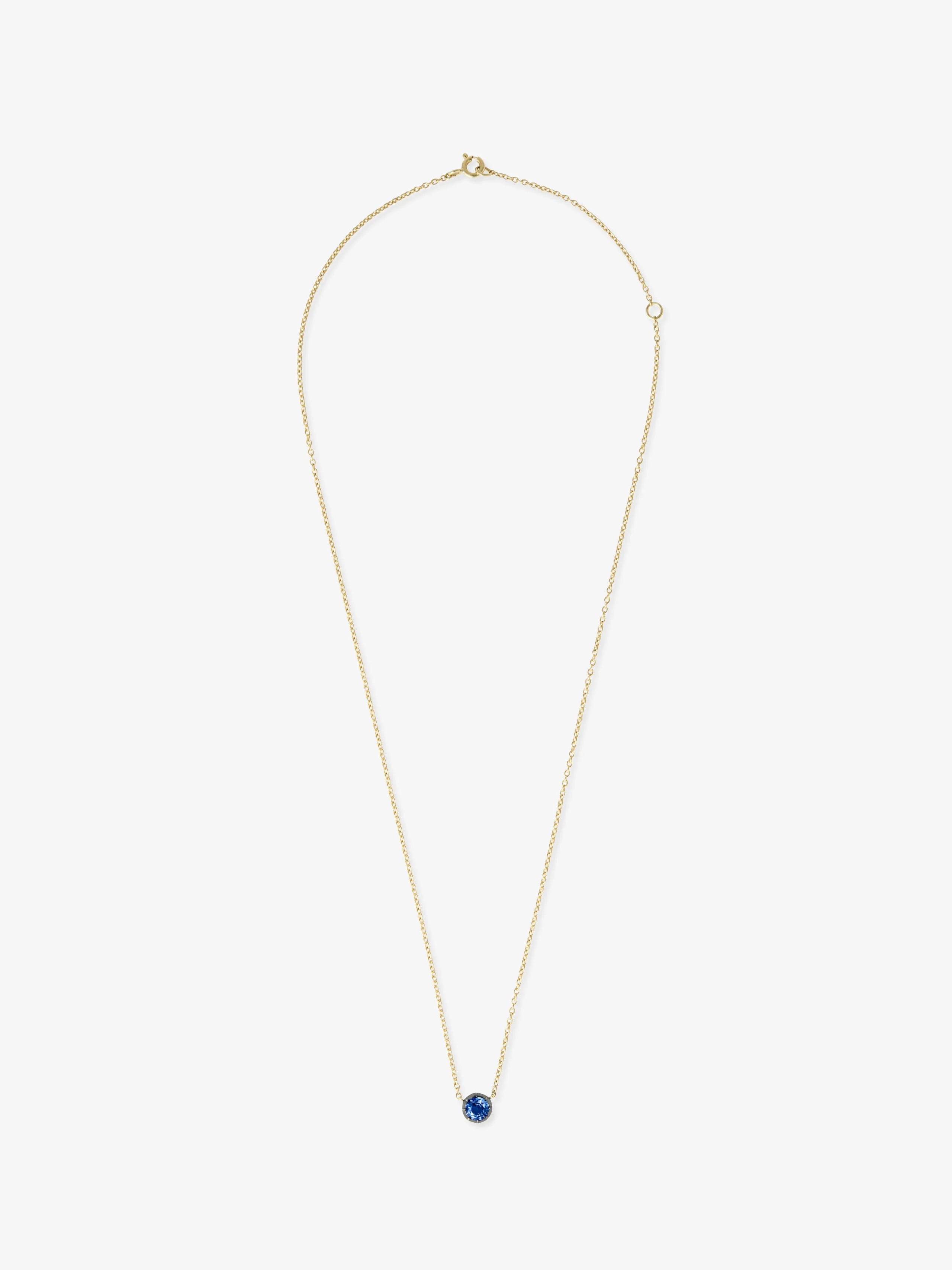 Georgian Cut-Down 0.50ct Round Sapphire Pendant View 1