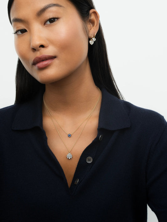 Georgian Cut-Down 0.50ct Round Sapphire Pendant View 3