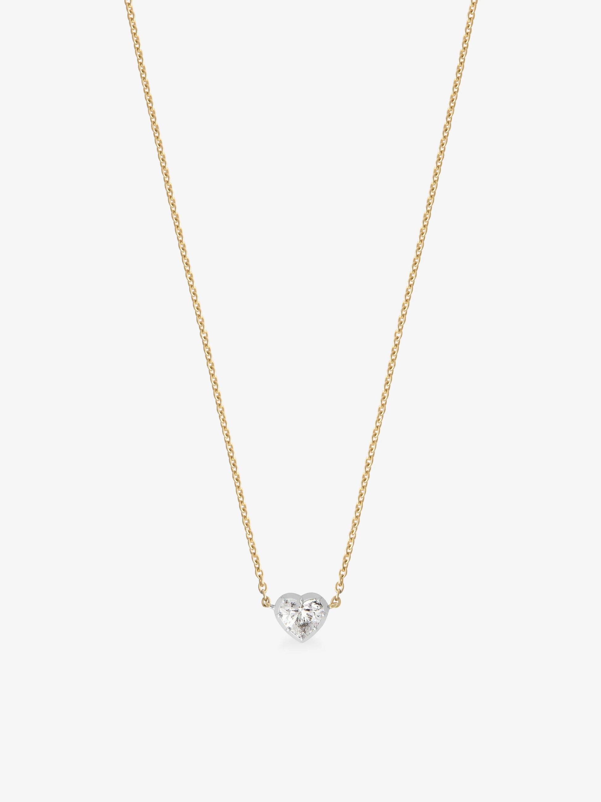 Georgian Cut-Down 0.50ct Heart-Shaped Diamond & White Gold Pendant View 2