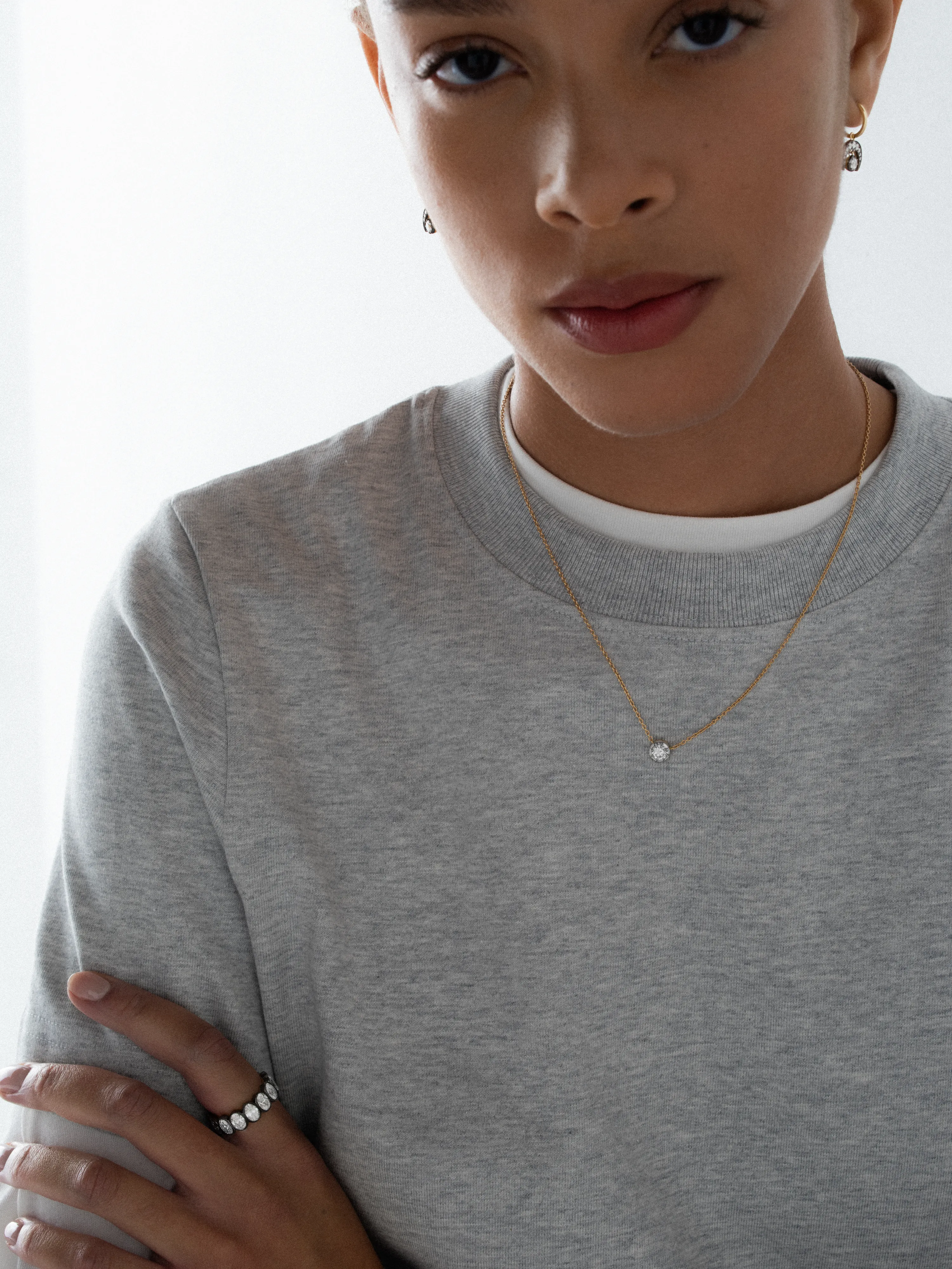 Georgian Cut-Down 0.50ct Diamond & White Gold Pendant View 3