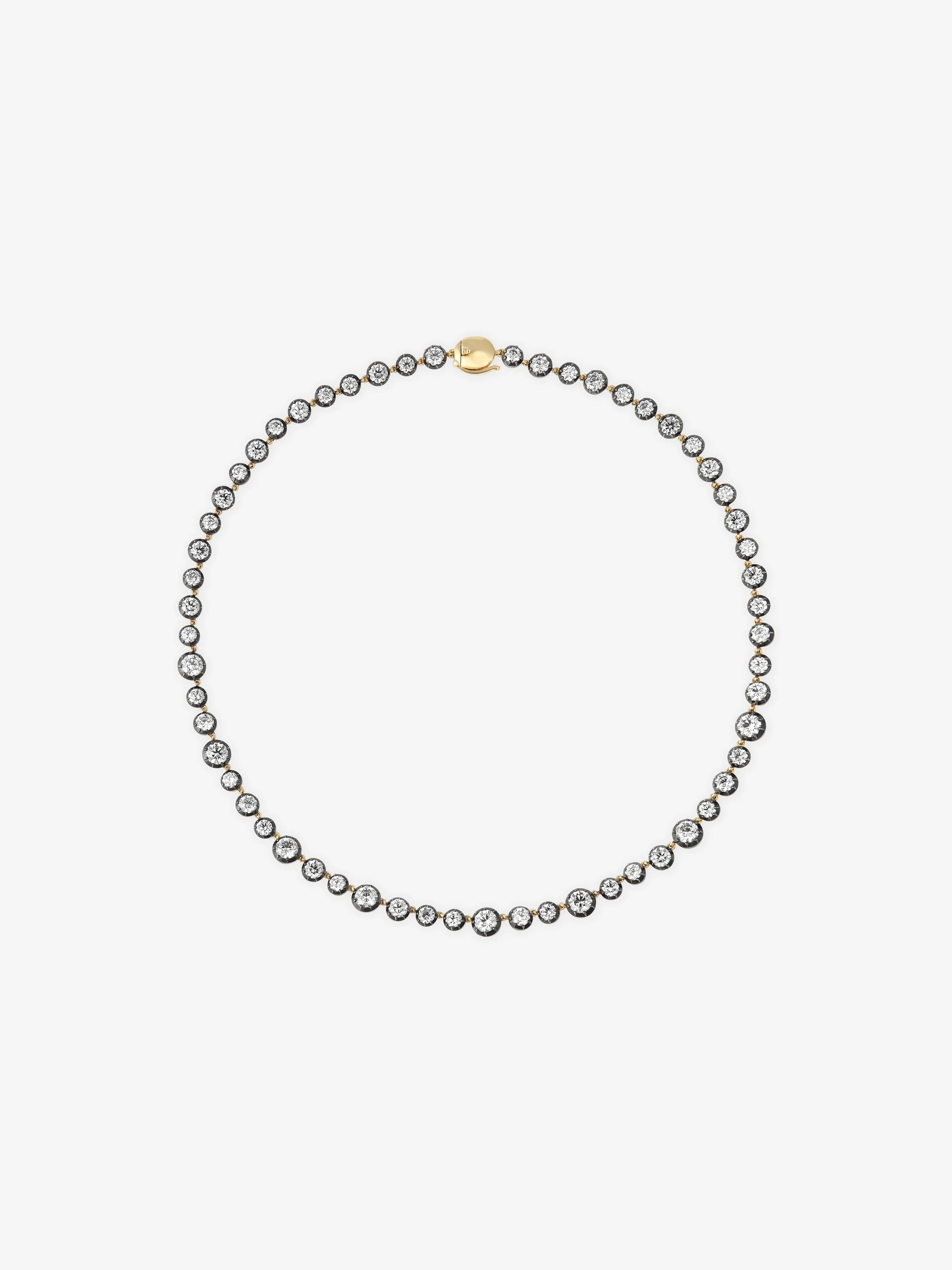 Signature 17ct Diamond Button Back Necklace View 1
