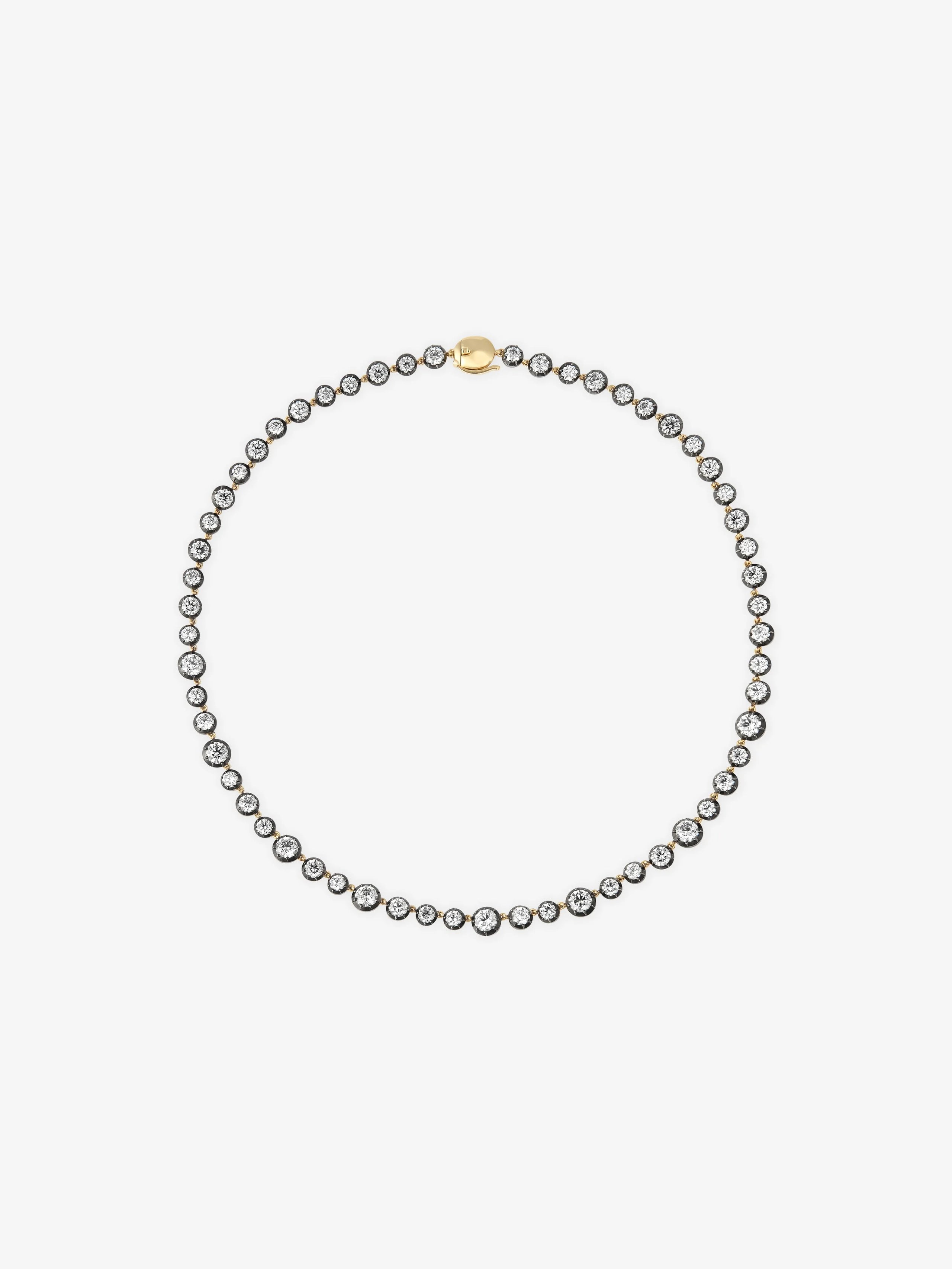 Signature 17ct Diamond Button Back Necklace View 1