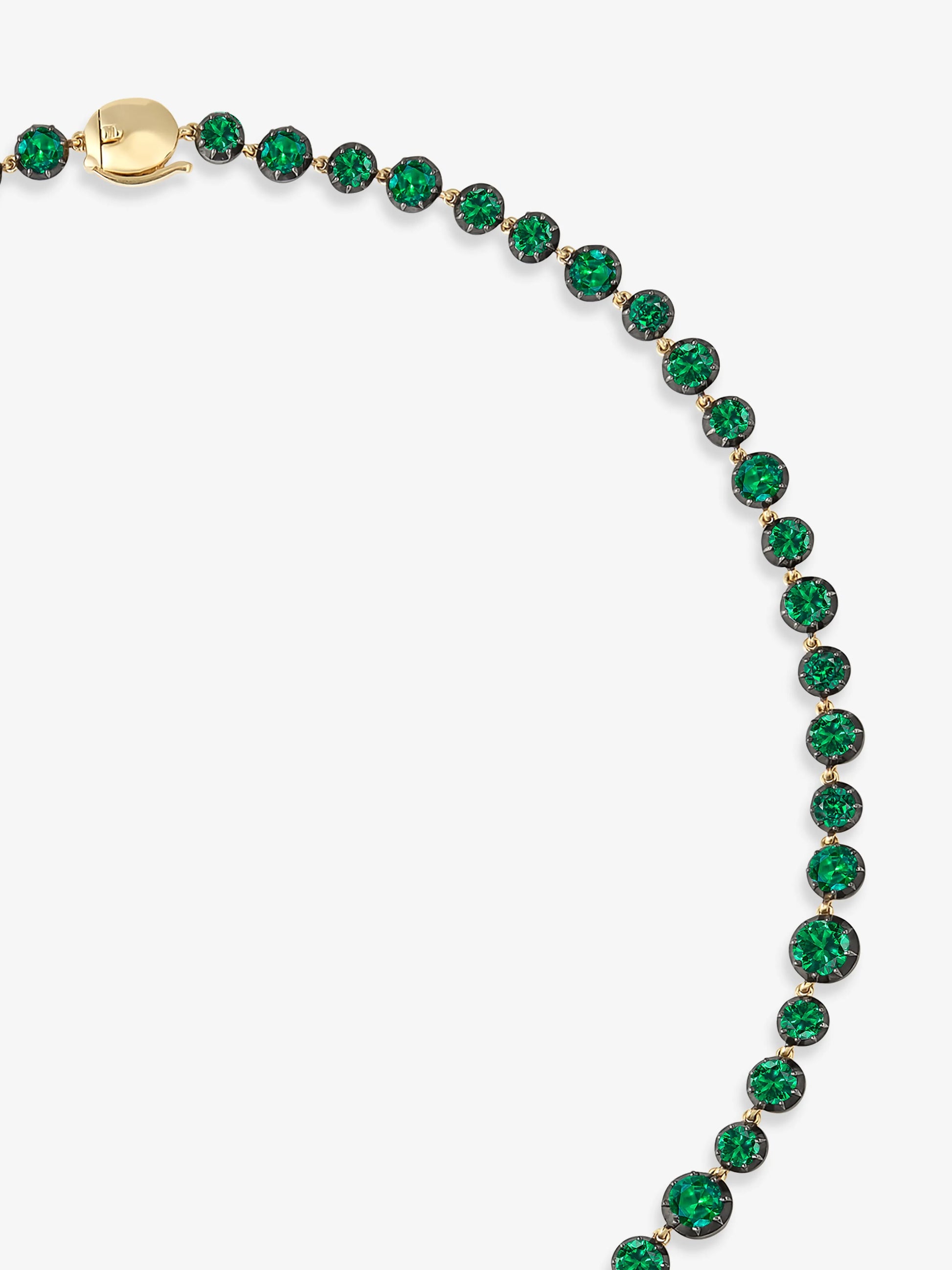 Fruit Salad Emerald Button Back Necklace View 4