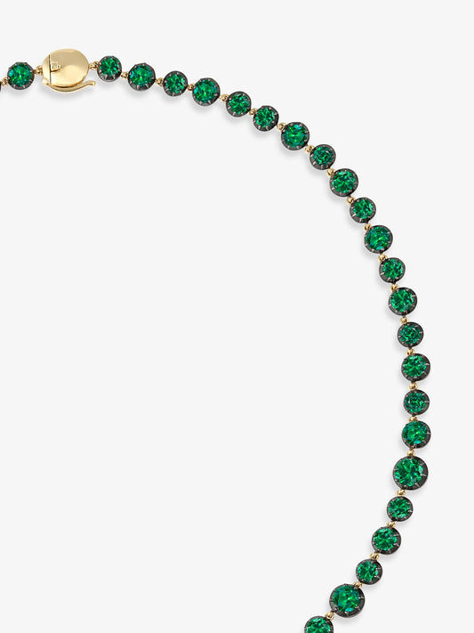 Fruit Salad Emerald Button Back Necklace View 4