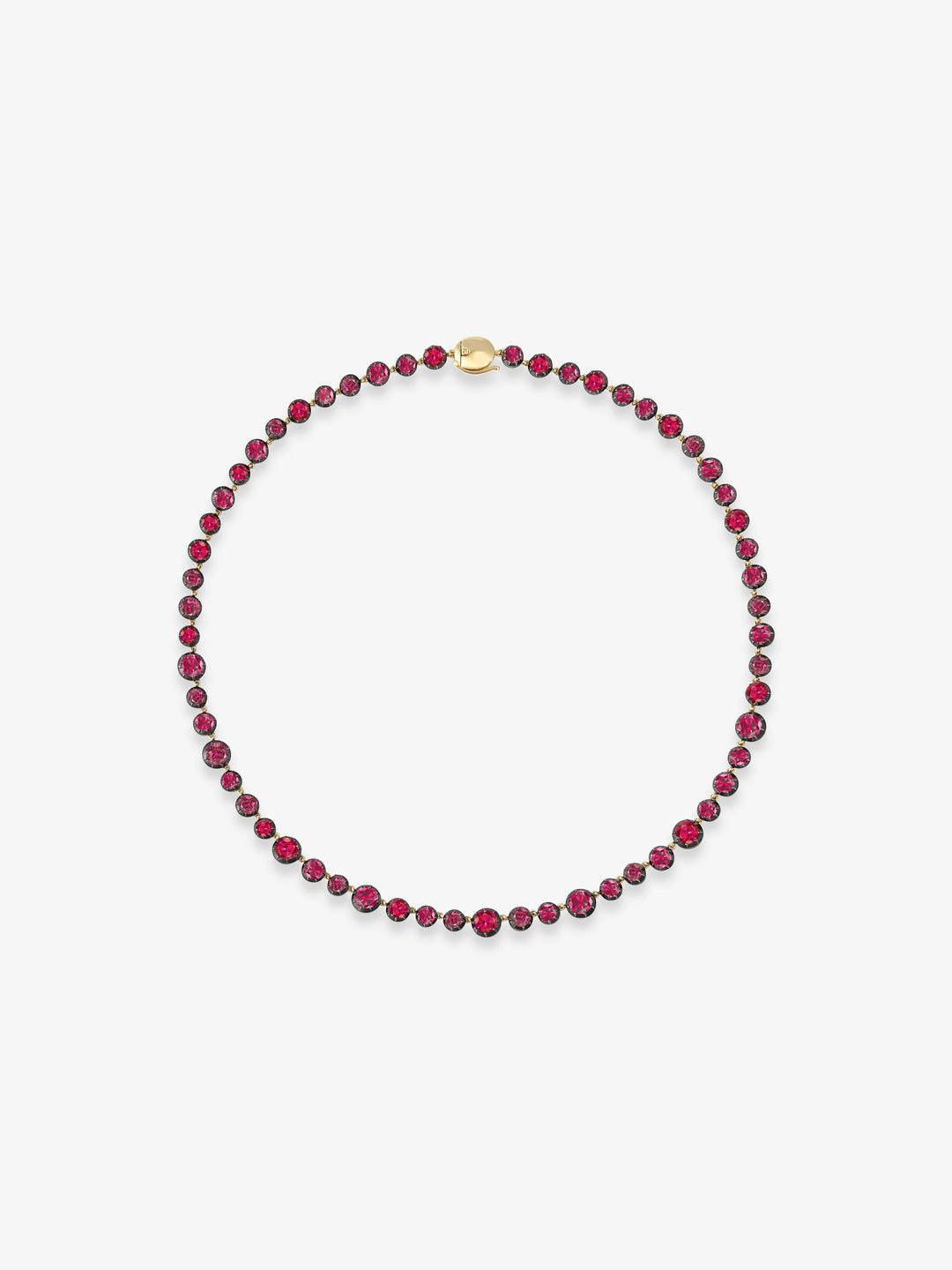 Fruit Salad Ruby Button Back Necklace  View 1