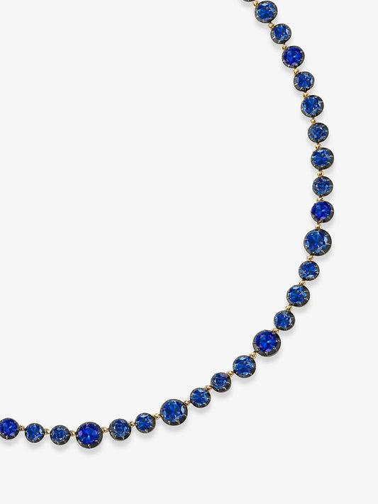 Fruit Salad Sapphire Button Back Necklace View 2