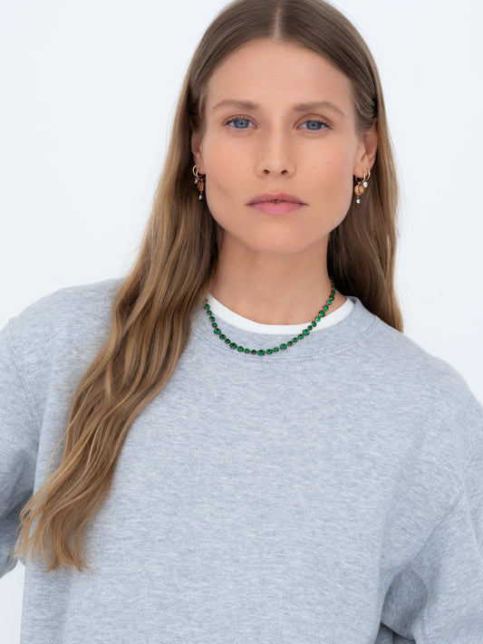 Fruit Salad Emerald Button Back Necklace View 3