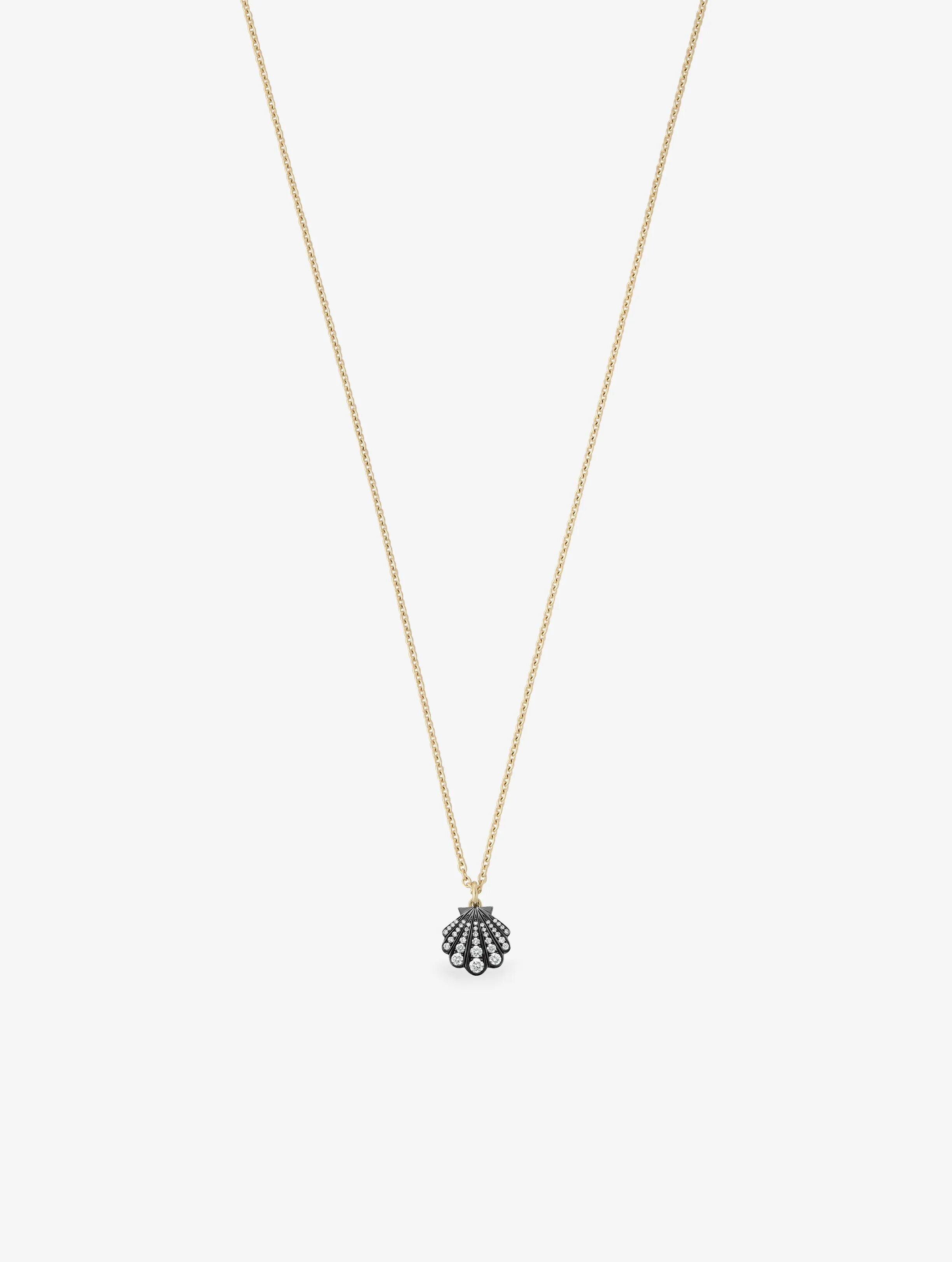 Beaches Mini Shell Diamond Necklace View 2