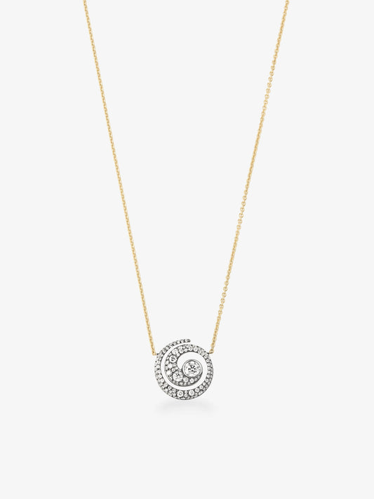 Tattoo Diamond & Blackened Gold Pendant View 2