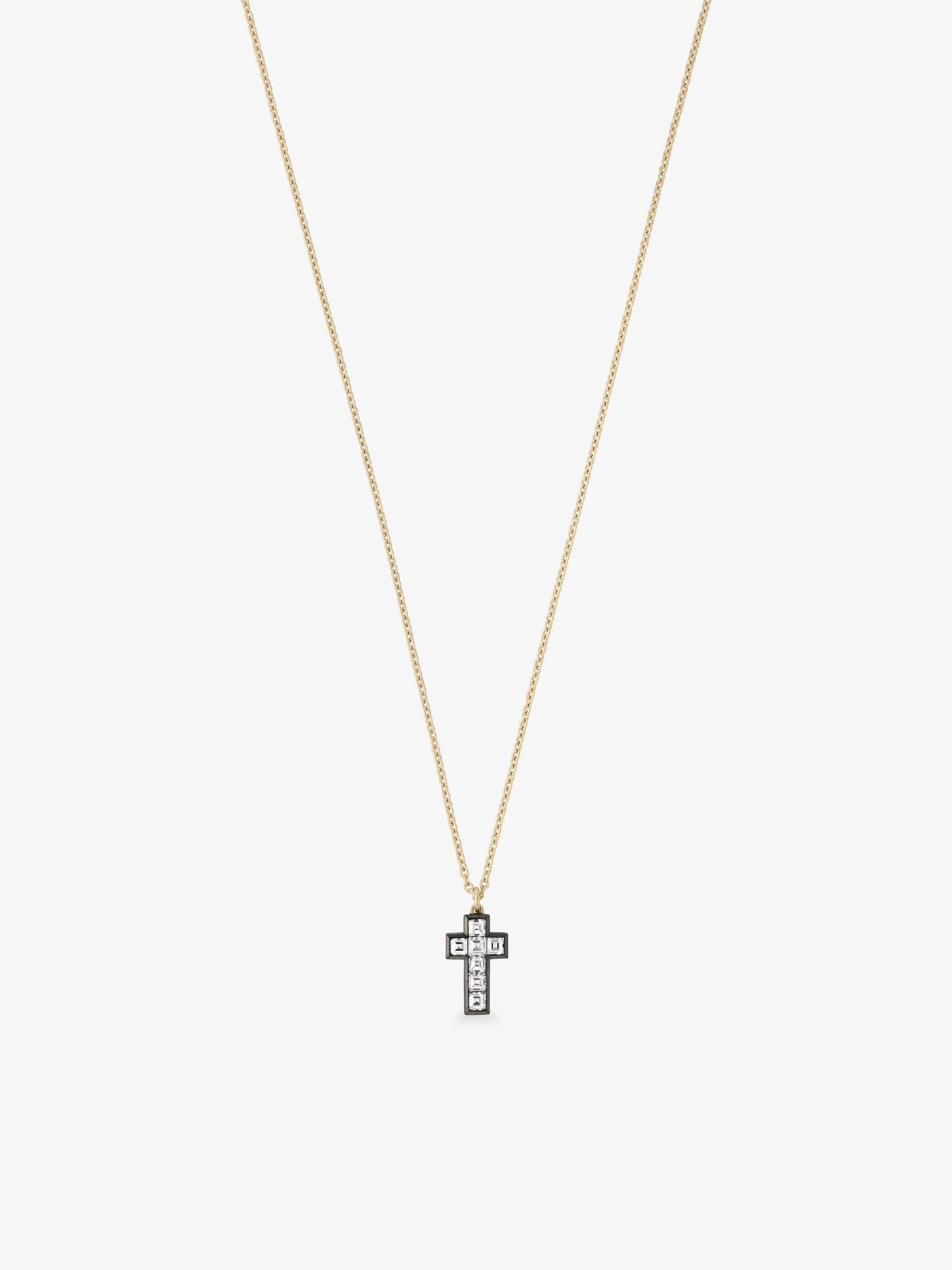 Lost Boys Mini Carré-Cut Diamond Cross Pendant View 2