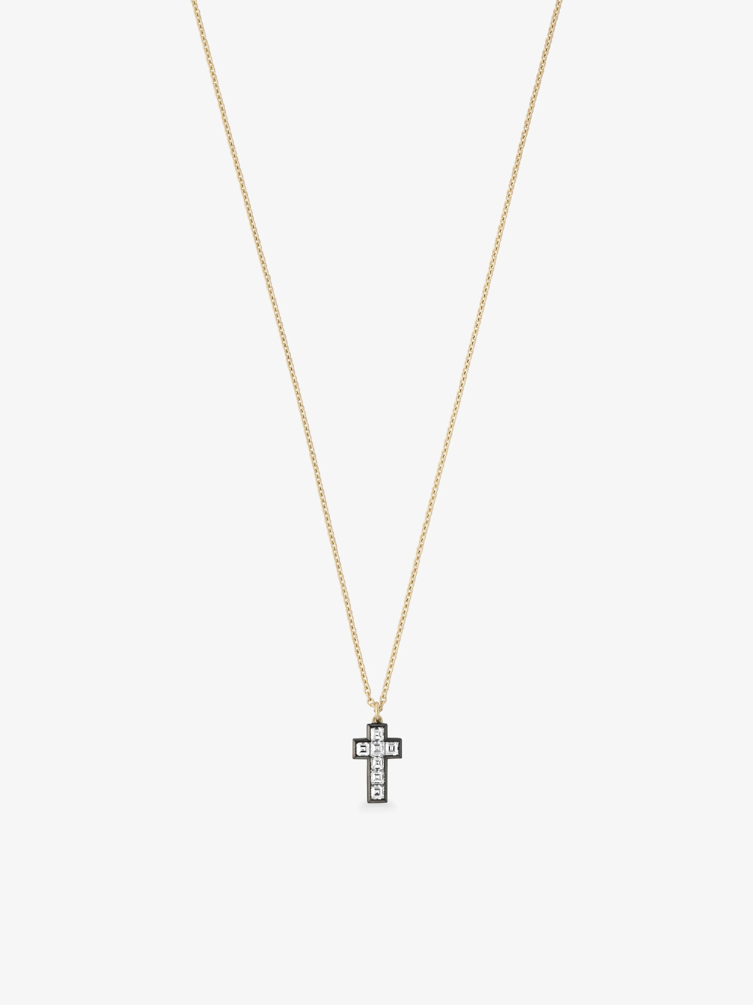 Lost Boys Mini Carré-Cut Diamond Cross Pendant View 2