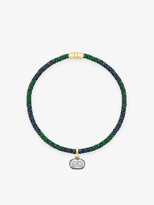 Tempest Emerald & Sapphire Necklace View 2