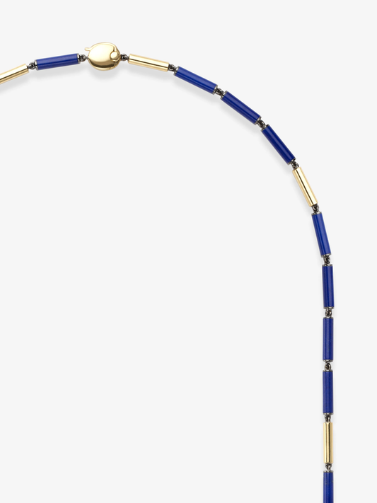 Medallions Long Guard Lapis & Diamond 30" Necklace View 4