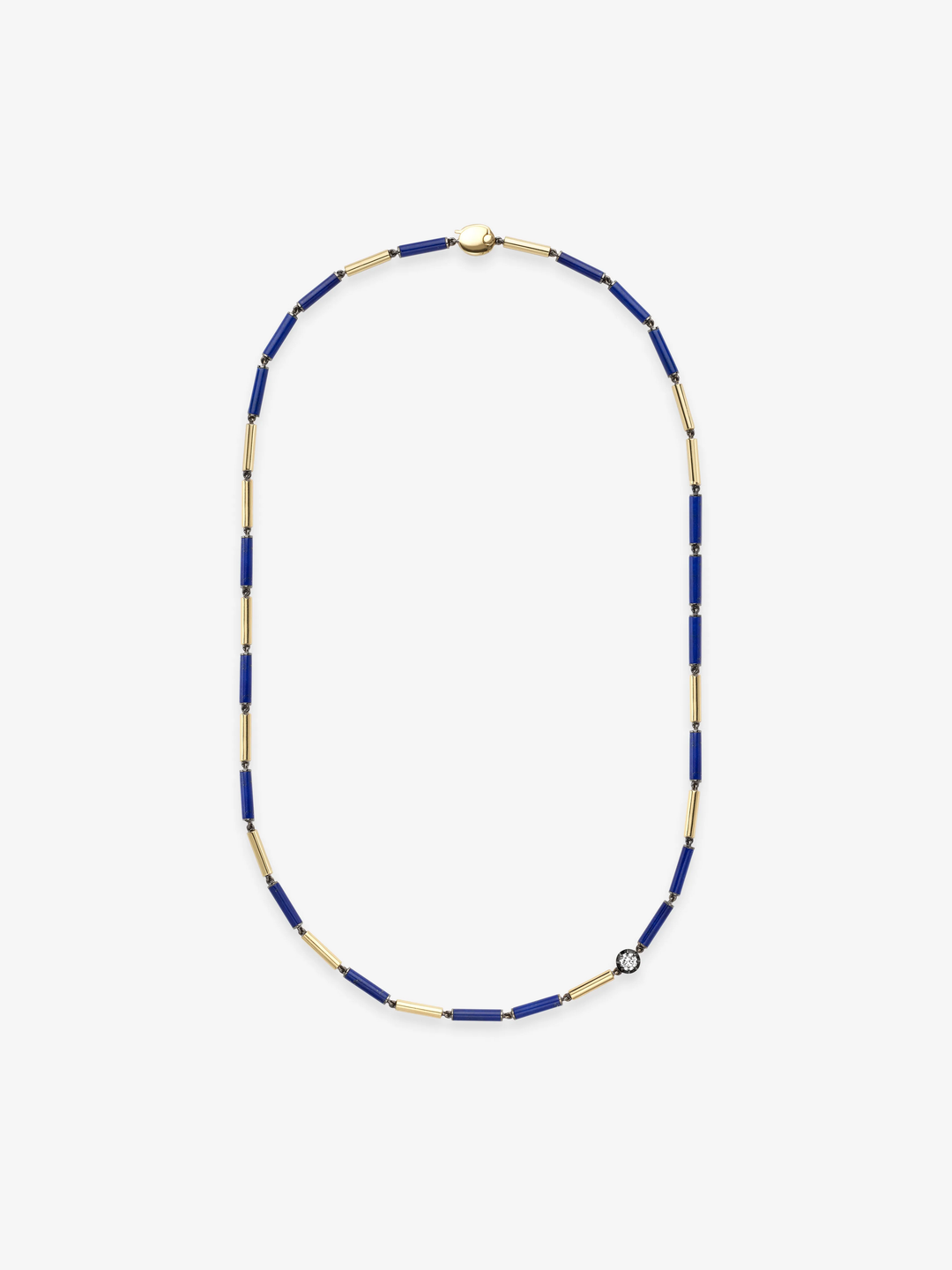 Medallions Long Guard Lapis & Diamond 21" Necklace  View 1