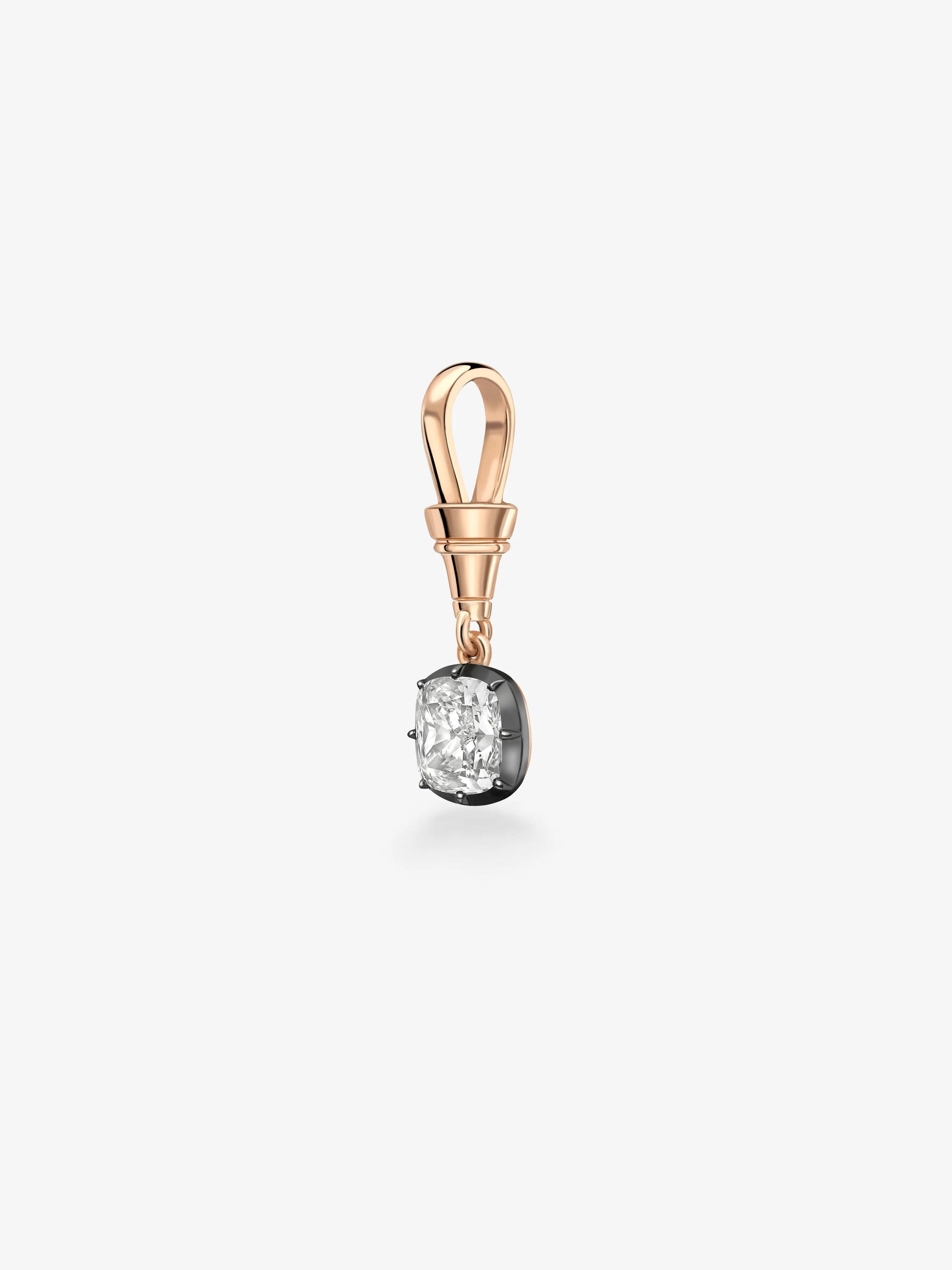 Ball n Chain 1.91ct Cushion Diamond Pendant View 5