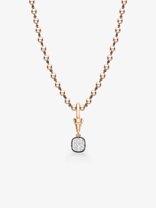 Ball n Chain 1.91ct Cushion Diamond Pendant View 2