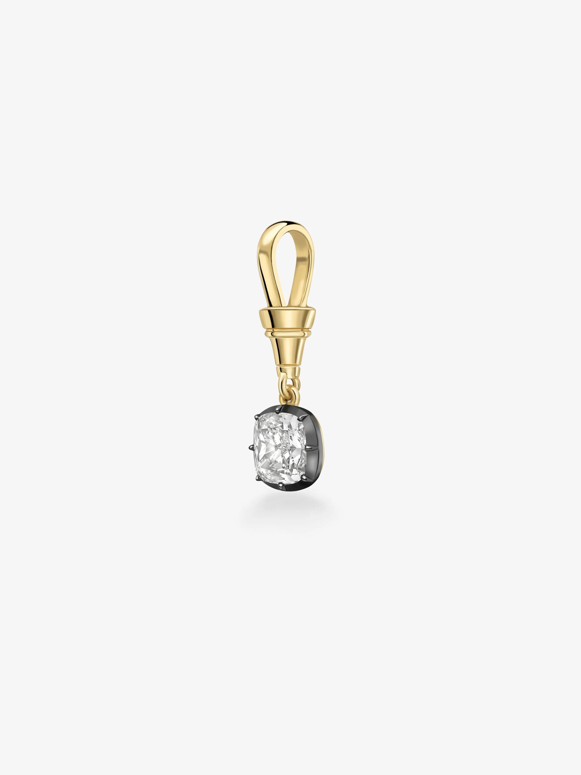 Ball n Chain 1.92ct Cushion Cut Diamond Pendant View 4
