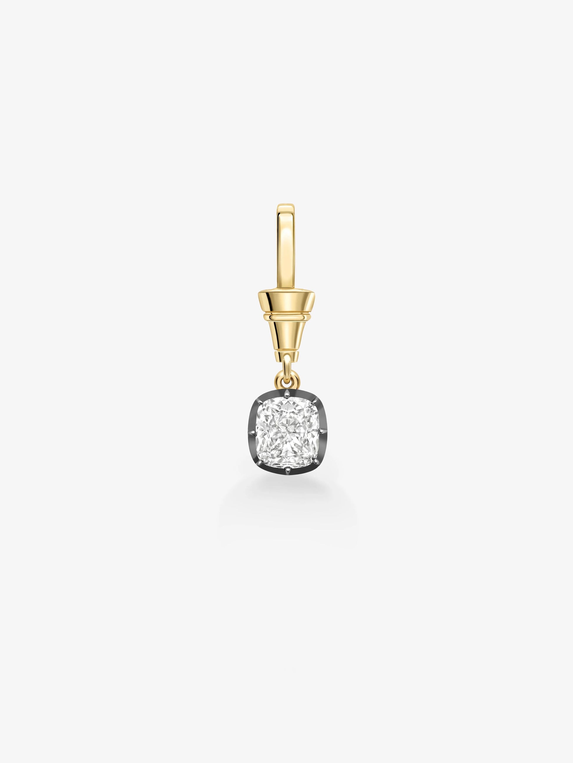 Ball n Chain 1.92ct Cushion Cut Diamond Pendant View 1