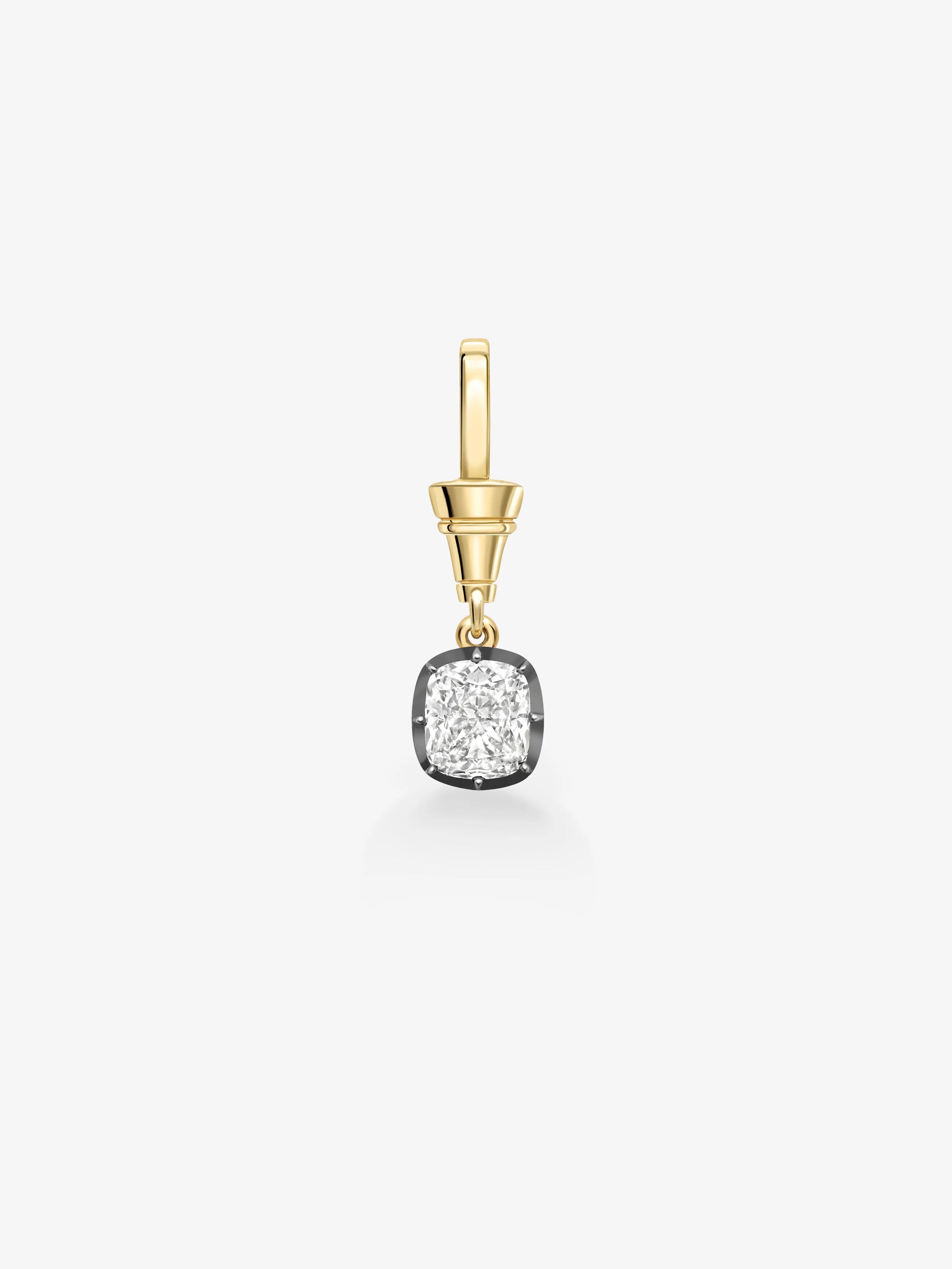 Ball n Chain 1.92ct Cushion Cut Diamond Pendant View 1