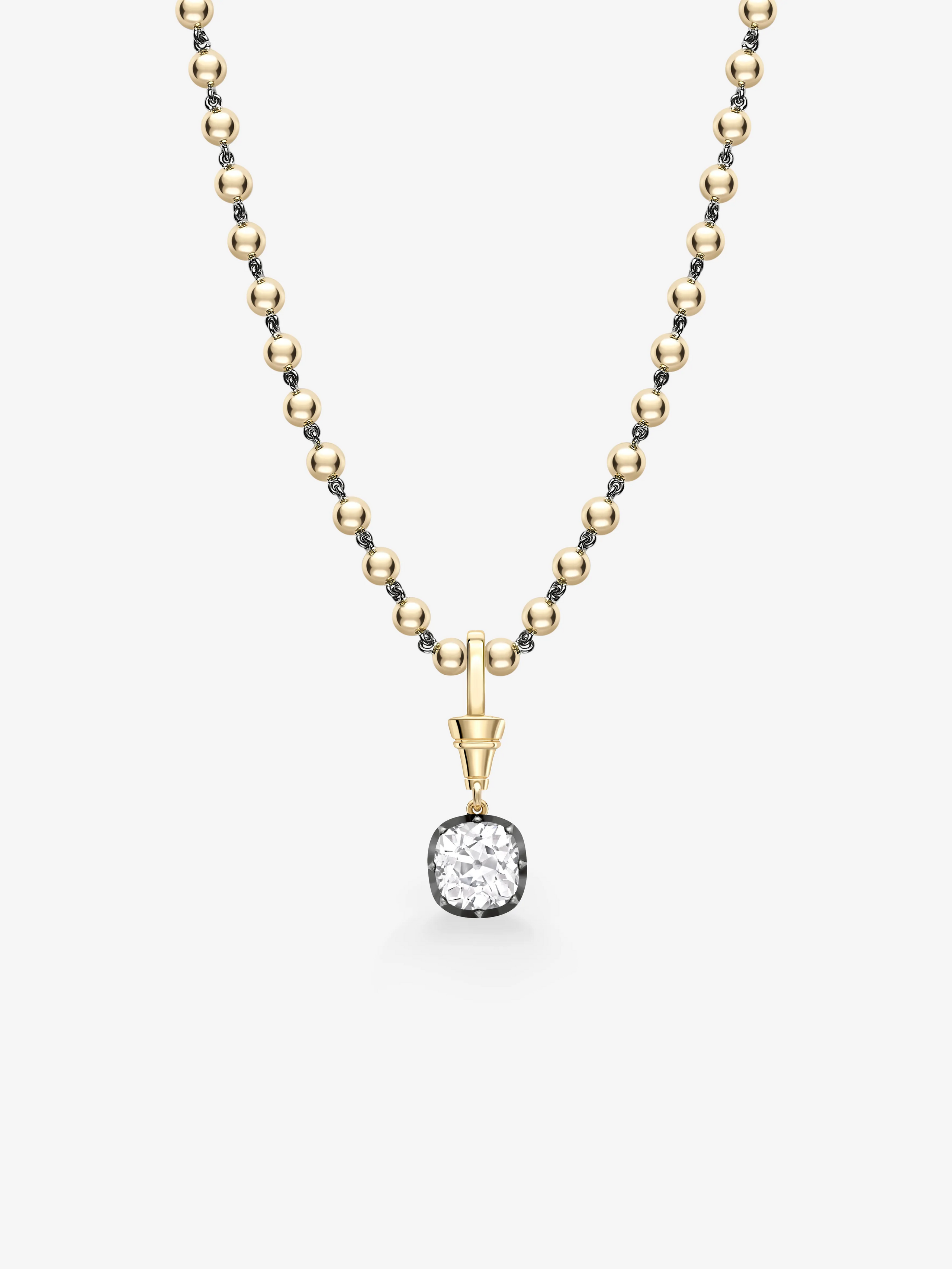 Ball n Chain 3.38ct Diamond Pendant View 3