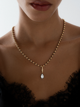 Ball n Chain 2.21ct Pear-Shaped Diamond Pendant