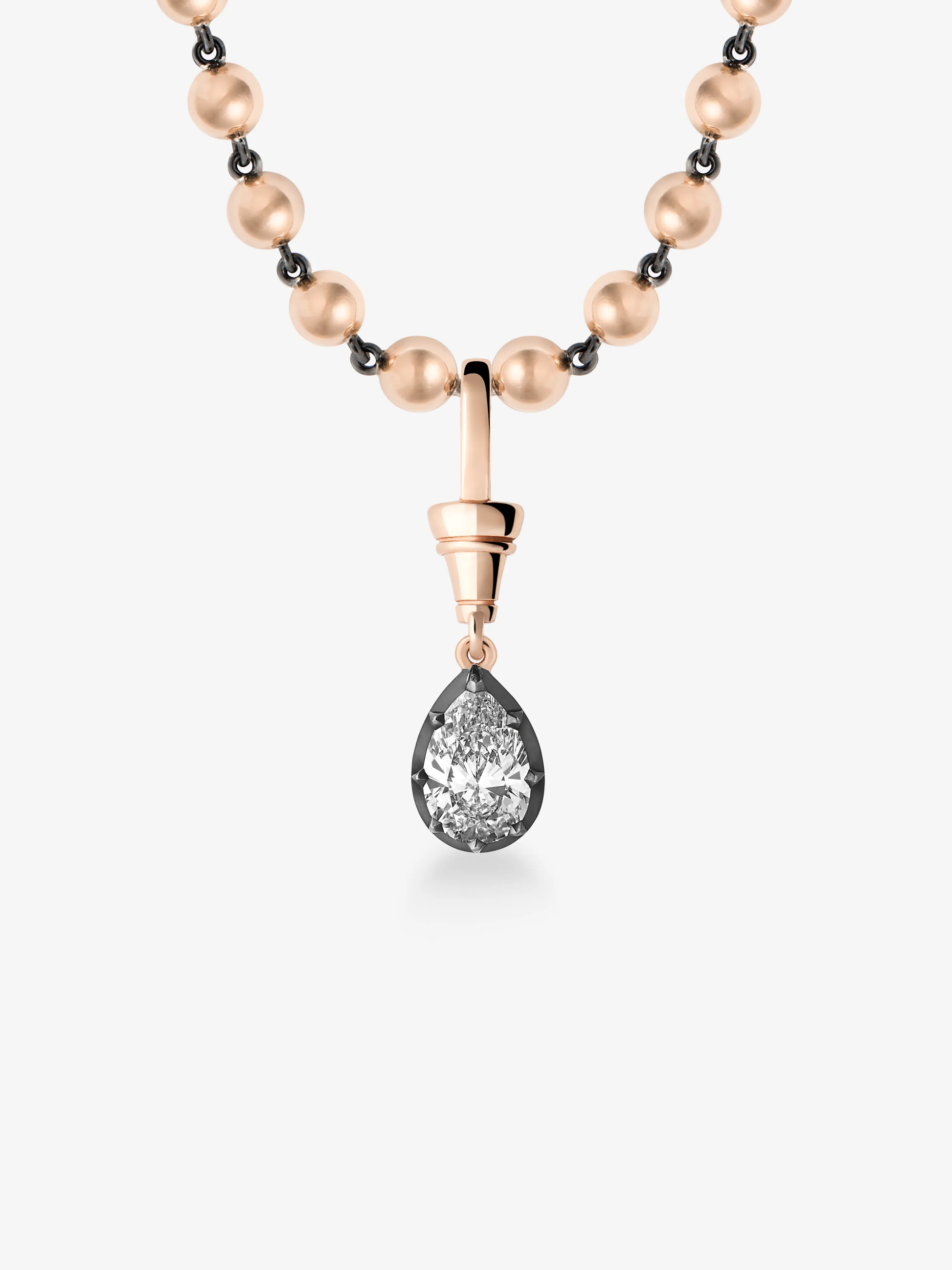 Ball n Chain 1.80ct Pear-Shaped Diamond Pendant View 2