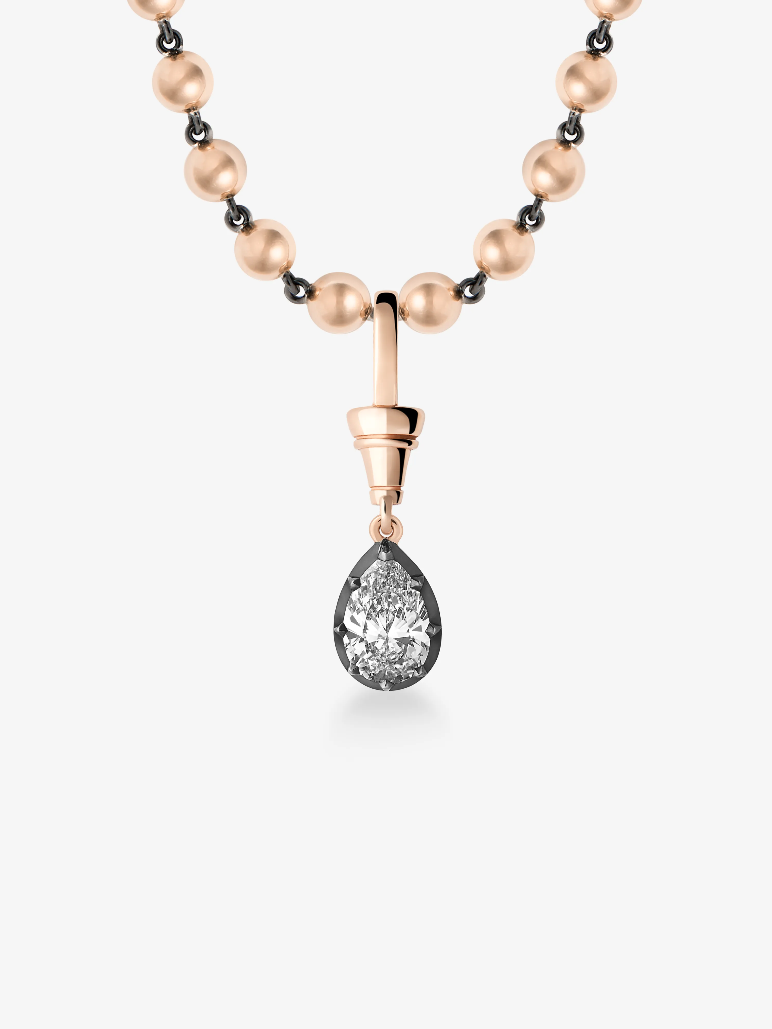 Ball n Chain 1.80ct Pear-Shaped Diamond Pendant View 2