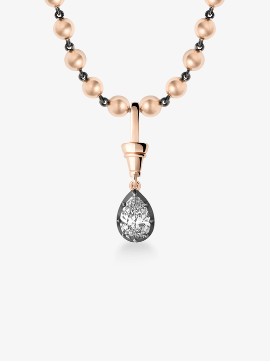 Ball n Chain 1.80ct Pear-Shaped Diamond Pendant View 2