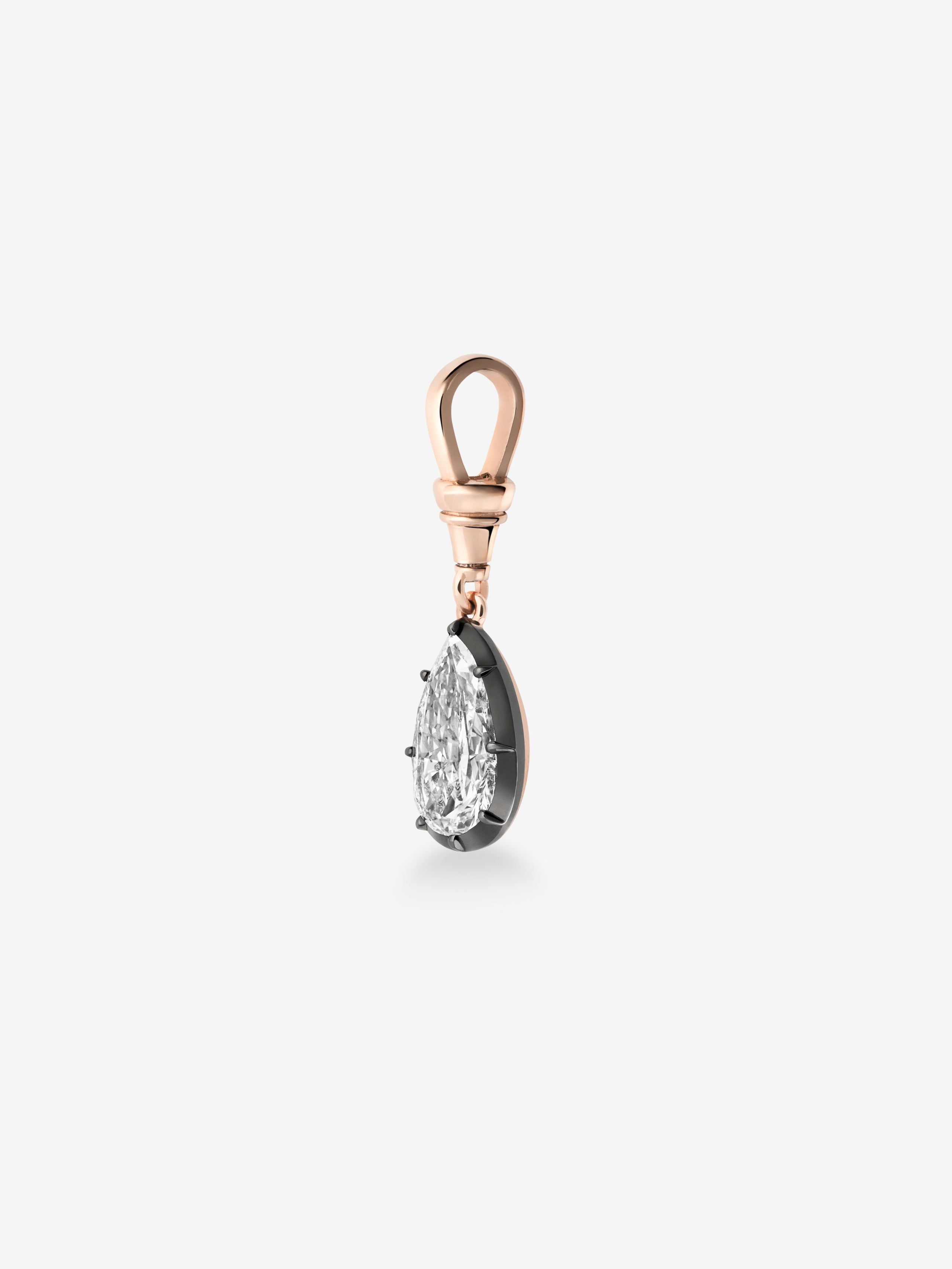 Ball n Chain 2.50ct Pear Shaped Diamond Pendant View 4