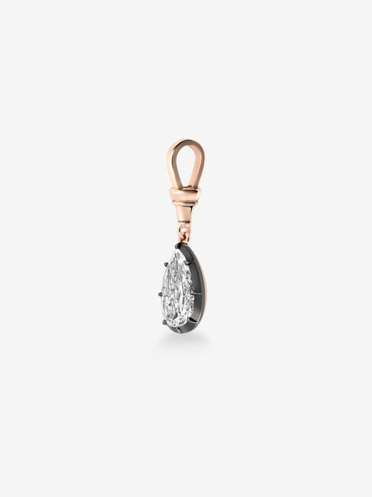 Ball n Chain 2.50ct Pear Shaped Diamond Pendant View 4