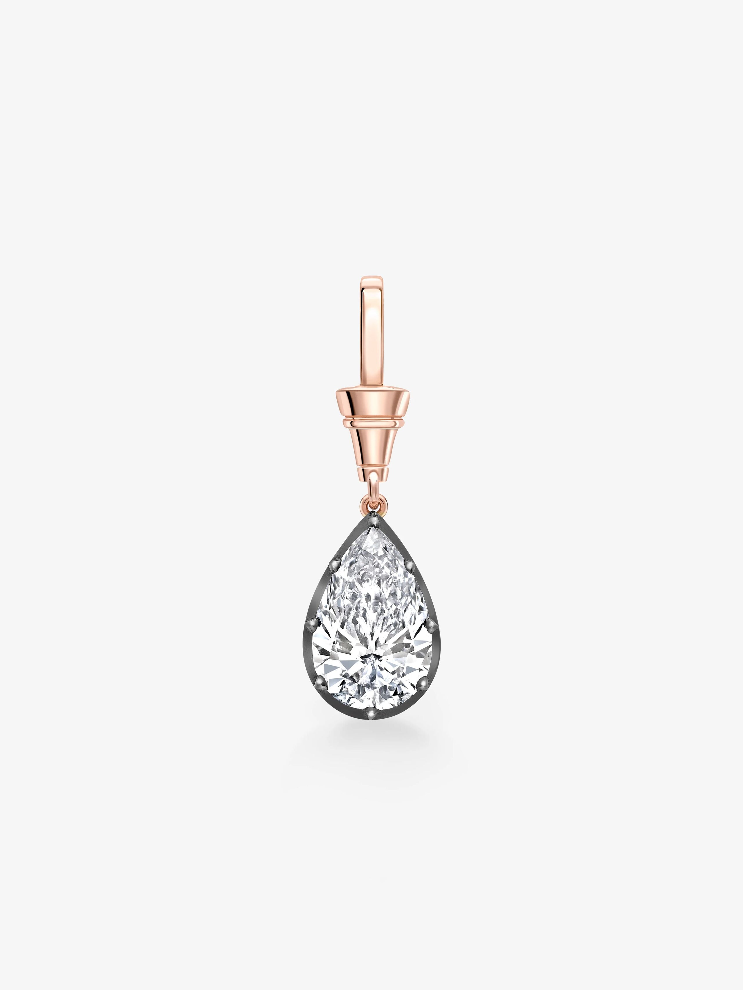 Ball n Chain 5.02ct Pear-Shaped Diamond Pendant View 1