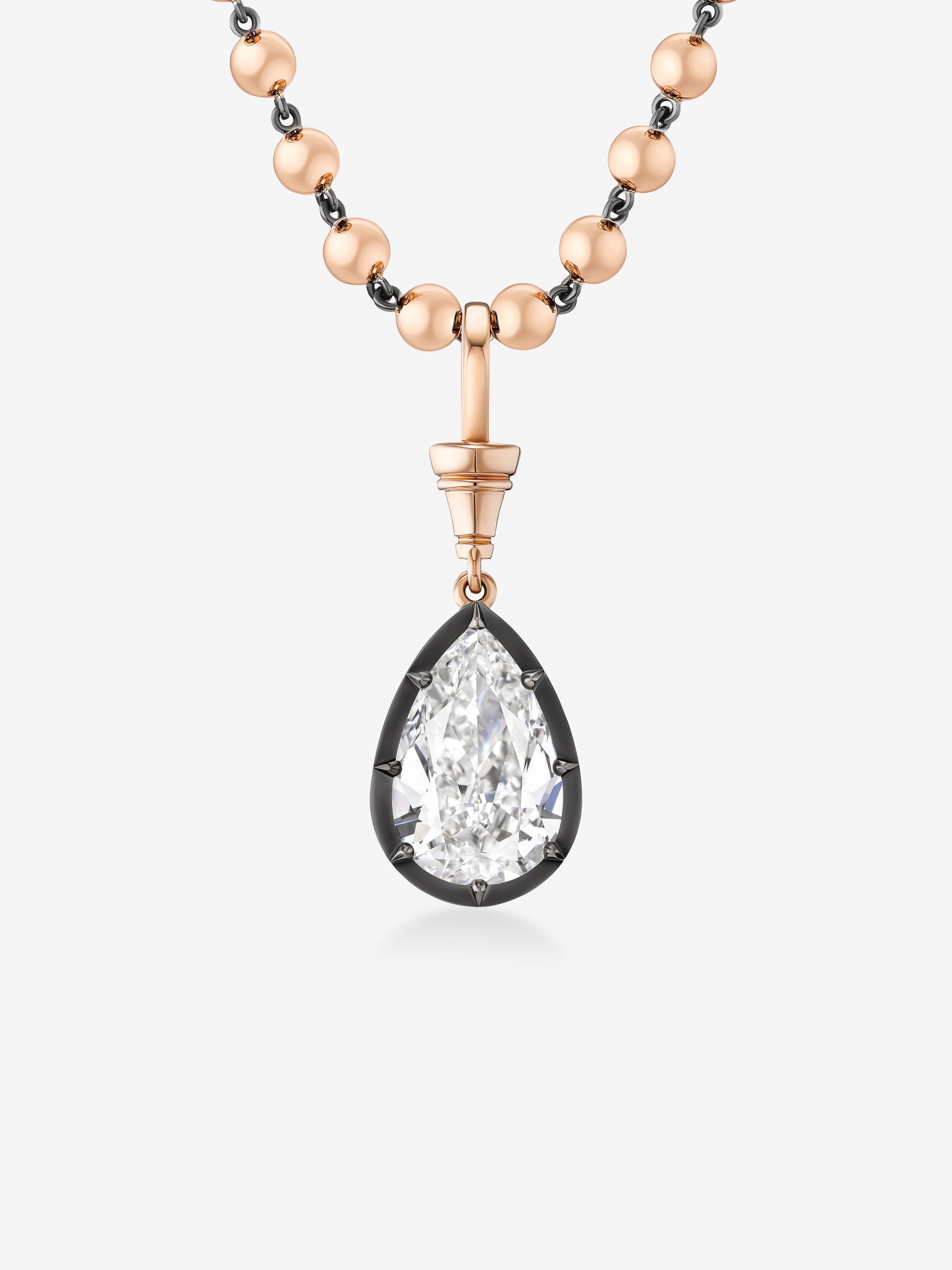 Ball n Chain 6.01ct Pear-Shaped Diamond Pendant View 2