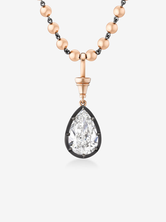 Ball n Chain 6.01ct Pear-Shaped Diamond Pendant View 2