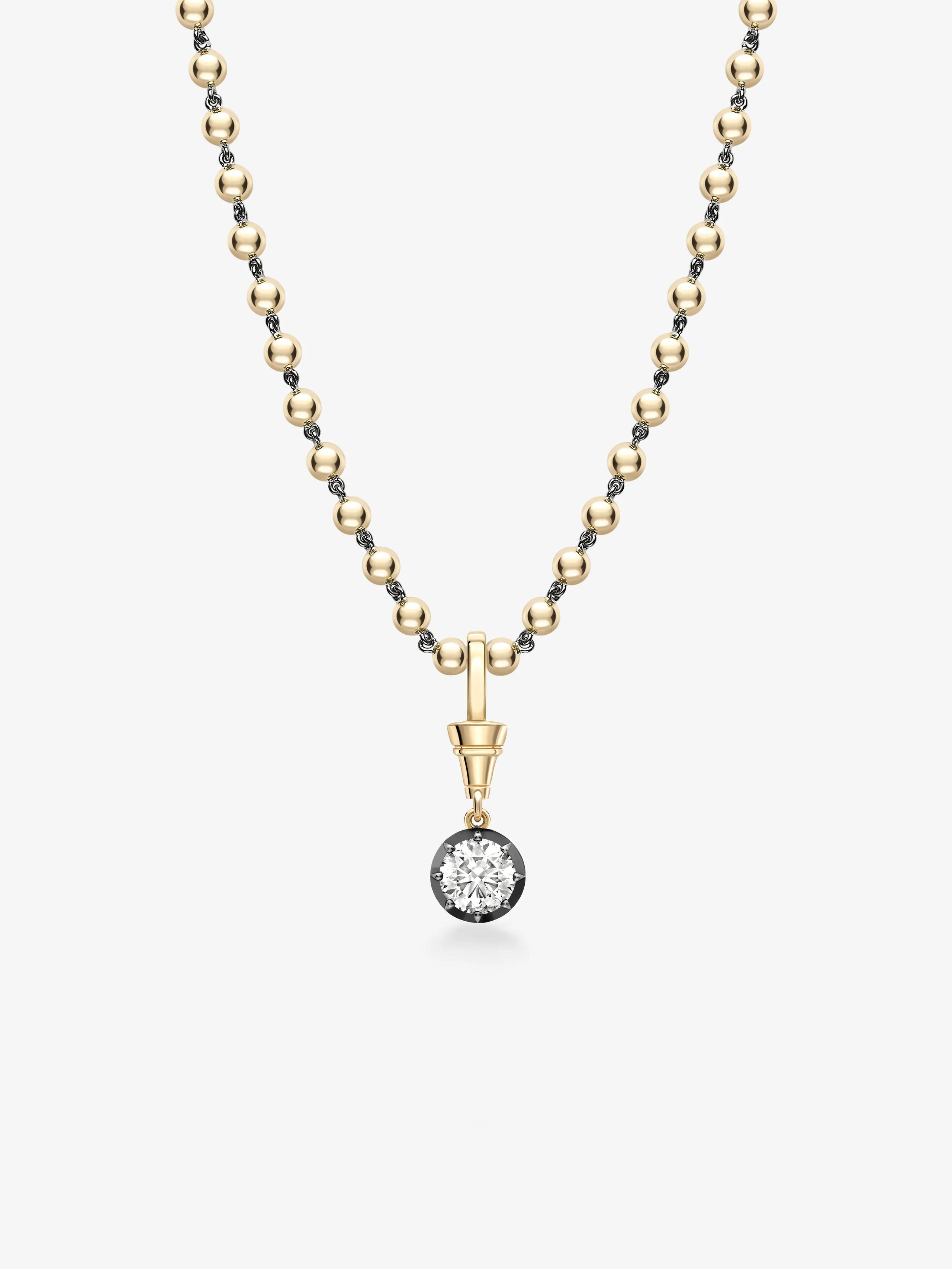 Ball n Chain 1.52ct Diamond Pendant View 2