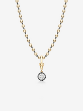 Ball n Chain 1.50ct Round Brilliant Cut Diamond Pendant