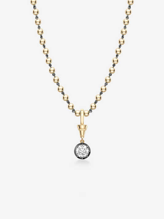 Ball n Chain 1.50ct Round Brilliant Cut Diamond Pendant View 2