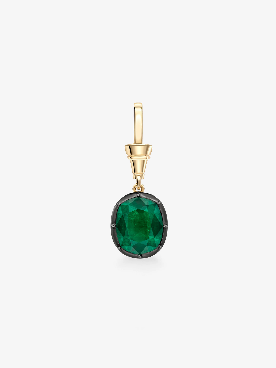 Ball n Chain 4.55ct Cushion Emerald Pendant  View 1