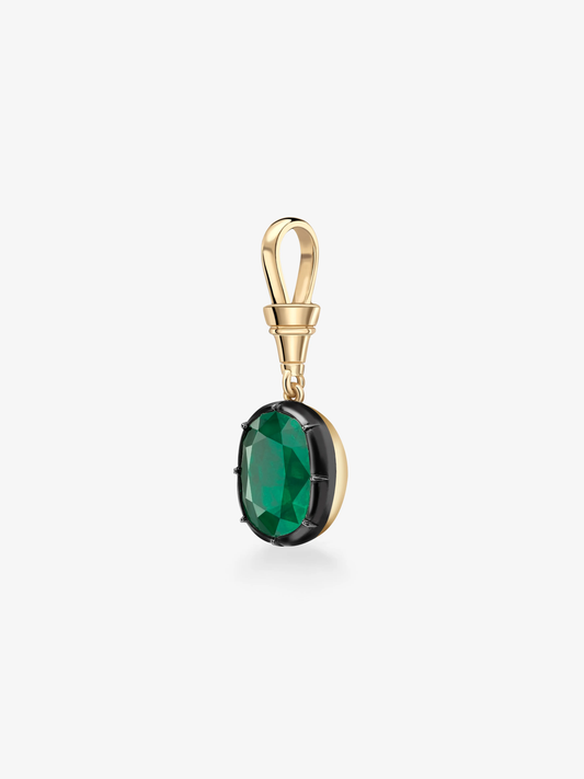 Ball n Chain 4.55ct Cushion Emerald Pendant View 5